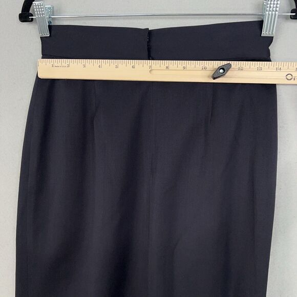 J.Crew Skirt Womens 6 Navy Italian Wool Pencil Minimal Quiet Luxury Made Italy - Picture 10 of 13